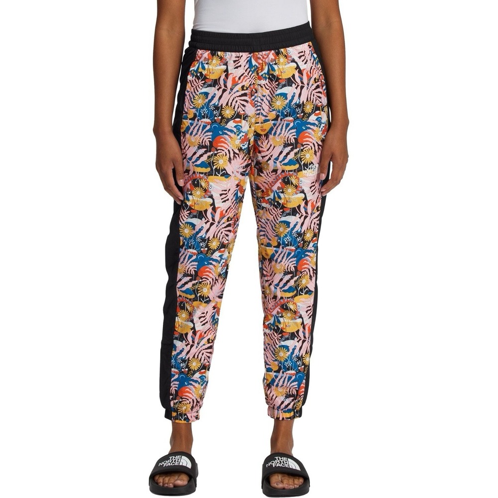 The North Face Hydrenaline Wind Pants Multi Color Floral Joggers Womens Size XL - Picture 1 of 12